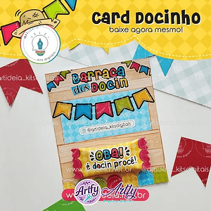 Cartão para balinha - São João