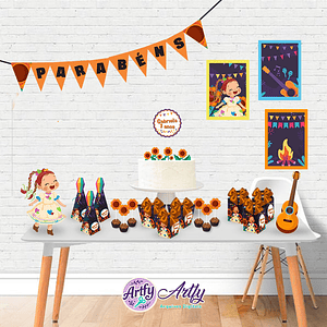 Kit Festa Completa - Arraia Menina