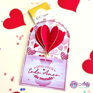 Cartão P/ Pirulito - Dia dos Namorados
