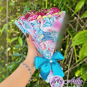 Buquê Bombons Namorados Stitch