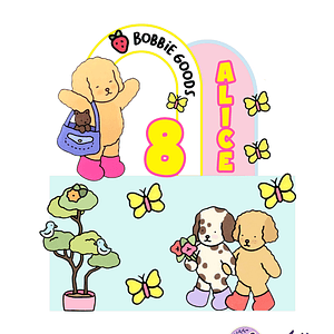 Topo de Bolo - Boobie Goods borboleta