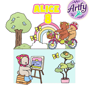 Topo de bolo - Boobie Goods Passeio no Park 