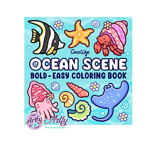 Livro de Colorir - Animais Marinhos