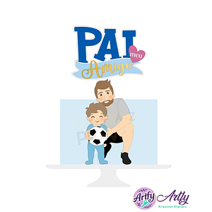 Topo de bolo - Pai Amigo
