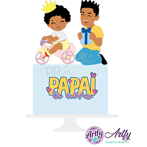 Topo de Bolo - Papai e filha