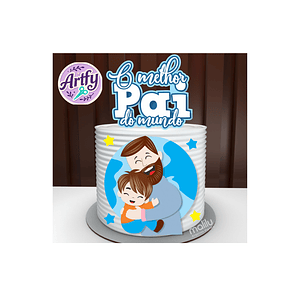 Topo de Bolo - Papai é o melhor
