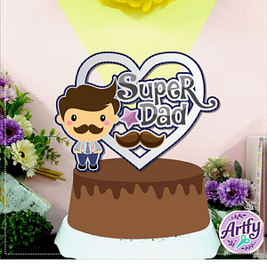 Topo de Bolo -Super Dad 