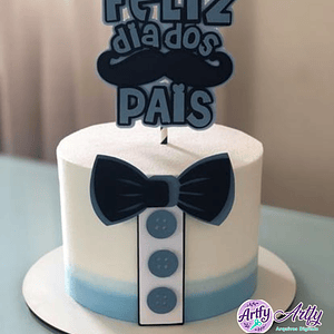 Topo de Bolo - Papai Feliz dia dos Pais