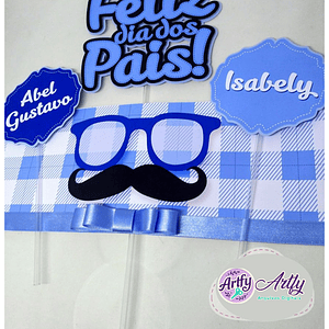 Topo de Bolo - Papai Feliz dia dos Pais