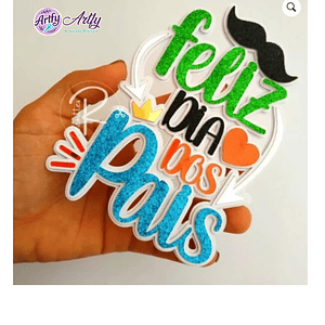 Topo de Bolo - Feliz dia dos Pais