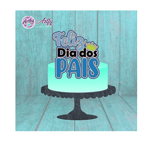 Topo de Bolo - Papai Feliz dia dos Pais