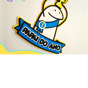 Topo de Bolo - Flork papai do ano