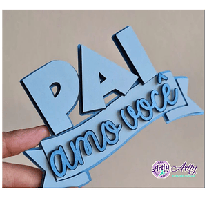 Topo de Bolo - Pai amo você 