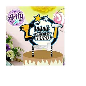 Topo de Bolo - Pai ferramenta 