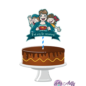 Topo de Bolo - Pai te amo