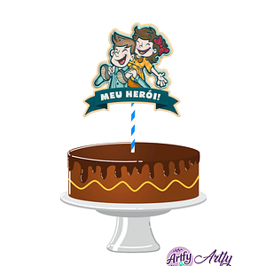 Topo de Bolo - Pai meu herói 