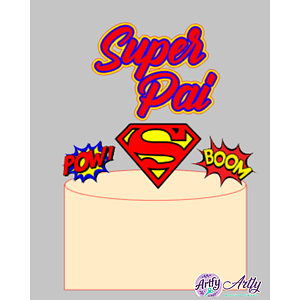 Topo de Bolo - Super Pai 