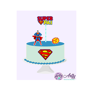 Topo de Bolo - Super Pai 