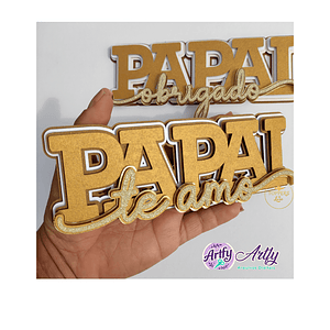 Topo de Bolo - Papai obrigado 