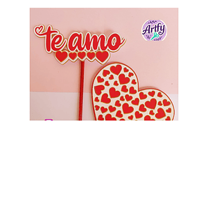 Topo de Bolo - Te amo