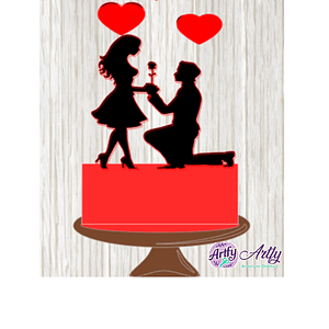 Topo de bolo - Casal Apaixonado 