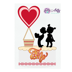 Topo de Bolo - Te amo