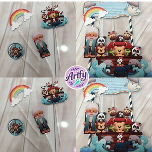 Topo de Bolo - Arca de Noé