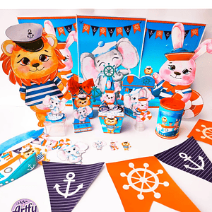 Kit Festa - Animais Marinheiros