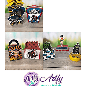 Caixas para Doces- Super Heróis