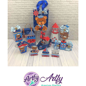 Kit Festa - Ursinho Marinheiro 