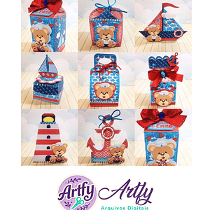 Caixas para Doces- Urso Marinheiro 