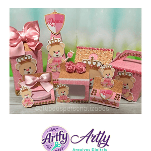 Caixas para Doces- Ursinha Princesa 