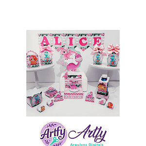 Kit Festa - Dinossauro Menina 