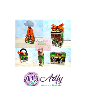 Caixas Para Doces - Dinossauros 