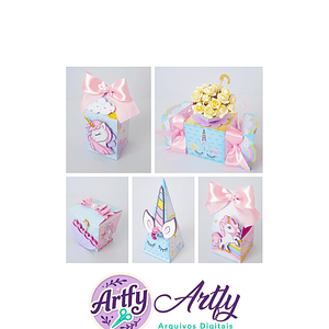 Caixa Para Doces - Unicórnio 