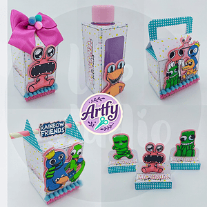 Caixinhas - Rainbow Friends Rosa