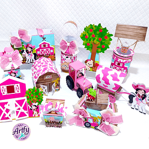 Caixinhas - Fazendinha Rosa