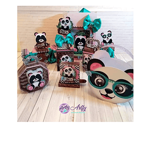 Caixinhas Pandinha Azul 