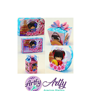 Caixas Para Doces - Kokeshi 