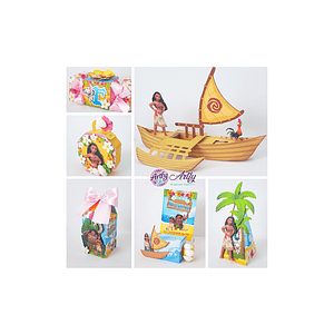 caixinhas para festa moana 