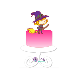 Topo de bolo - Halloween Bruxinha 