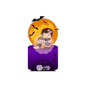 Topo de bolo - Halloween Irmãos 