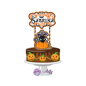 Topo de bolo - Halloween Sabrina