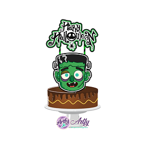 Topo de bolo - Halloween frankenstein