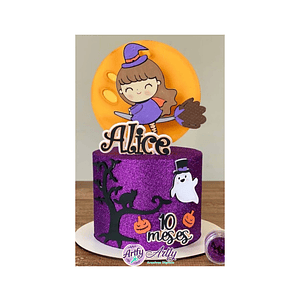 Topo de bolo - Halloween Bruxinha 