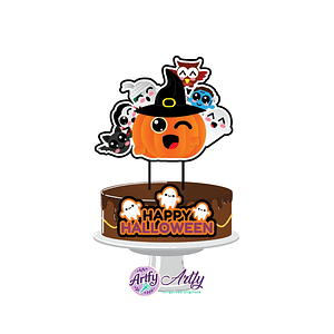 Topo de bolo - Halloween Monstrinhos 