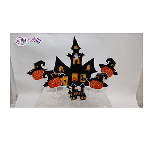 Topo de bolo - Halloween Abobora 