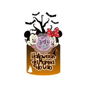 Topo de bolo - Halloween Disney 
