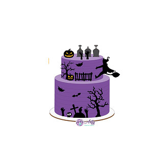 Topo de bolo - Halloween