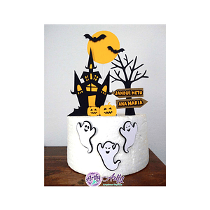 Topo de bolo - Halloween Fantasma 